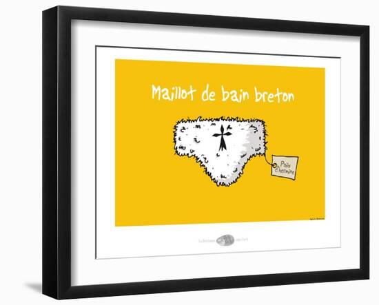 Oc'h oc'h. - Maillot de bain breton-Sylvain Bichicchi-Framed Art Print