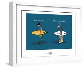 Oc'h oc'h. - Spots de surf-Sylvain Bichicchi-Framed Art Print