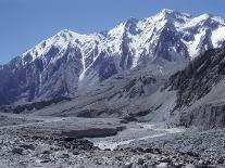 The Karakorum (Karakoram) Highway on the Chinese Side, with River Giz, Xinjiang, China, Asia-Occidor Ltd-Stretched Canvas