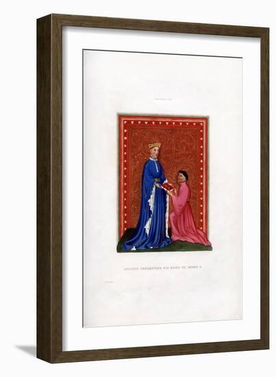 Occleve Presenting His Book to Henry V, C1410-Henry Shaw-Framed Giclee Print