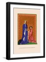 Occleve Presenting His Book to Henry V-H. Shaw-Framed Art Print