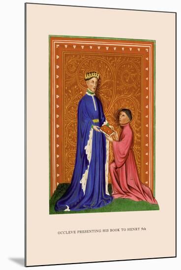 Occleve Presenting His Book to Henry V-H. Shaw-Mounted Art Print