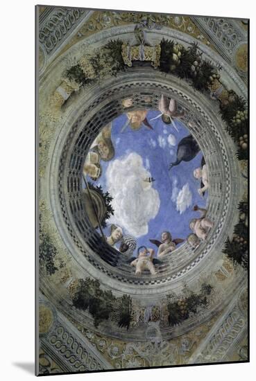 Occulus of the Ceiling of the House of Spouses, Ducal Palace of Mantua, Italy (Camera Degli Sposi,-Andrea Mantegna-Mounted Giclee Print