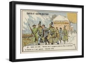 Occupants of a French Balloon Captured after Landing in Bavaria, December 1870-null-Framed Giclee Print