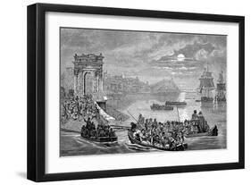 Occupation of Ancona by the French, Italy, 23 February 1832-Philippe Auguste Jeanron-Framed Giclee Print