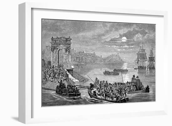 Occupation of Ancona by the French, Italy, 23 February 1832-Philippe Auguste Jeanron-Framed Giclee Print