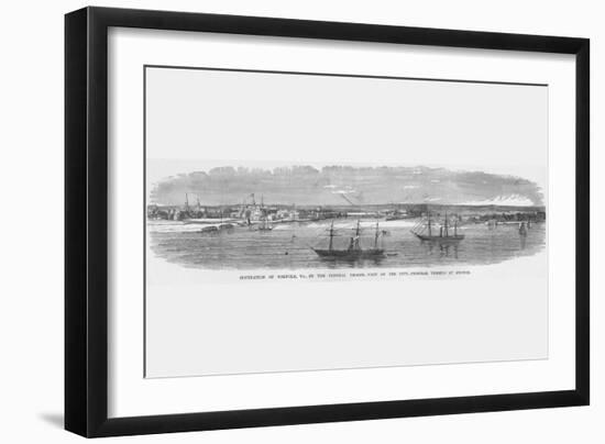 Occupation of Norfolk, Virginia - Federal Vessels at Anchor-Frank Leslie-Framed Art Print