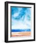 Ocean and Blue Sky Watercolor I-Hallie Clausen-Framed Art Print