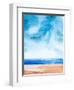 Ocean and Blue Sky Watercolor I-Hallie Clausen-Framed Art Print