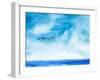 Ocean and Blue Sky Watercolor II-Hallie Clausen-Framed Art Print