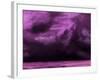 Ocean and Purple Sky Watercolor II-Hallie Clausen-Framed Art Print