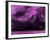 Ocean and Purple Sky Watercolor II-Hallie Clausen-Framed Art Print