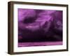 Ocean and Purple Sky Watercolor II-Hallie Clausen-Framed Art Print