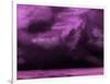 Ocean and Purple Sky Watercolor II-Hallie Clausen-Framed Art Print