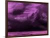 Ocean and Purple Sky Watercolor II-Hallie Clausen-Framed Art Print