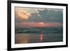 Ocean at Dawn-Lantern Press-Framed Premium Giclee Print