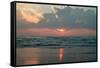 Ocean at Dawn-Lantern Press-Framed Stretched Canvas