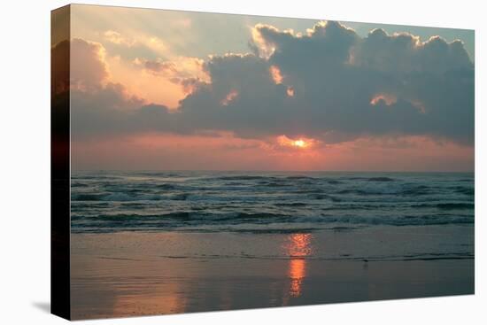 Ocean at Dawn-Lantern Press-Stretched Canvas