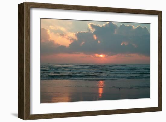 Ocean at Dawn-Lantern Press-Framed Art Print