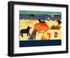 Ocean Ave Blank Template-Stephen Huneck-Framed Giclee Print