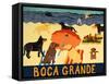 Ocean Ave Boca Grande-Stephen Huneck-Framed Stretched Canvas
