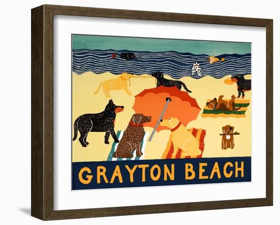 Ocean Ave Grayton Beach-Stephen Huneck-Framed Giclee Print