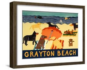 Ocean Ave Grayton Beach-Stephen Huneck-Framed Giclee Print