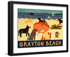 Ocean Ave Grayton Beach-Stephen Huneck-Framed Giclee Print