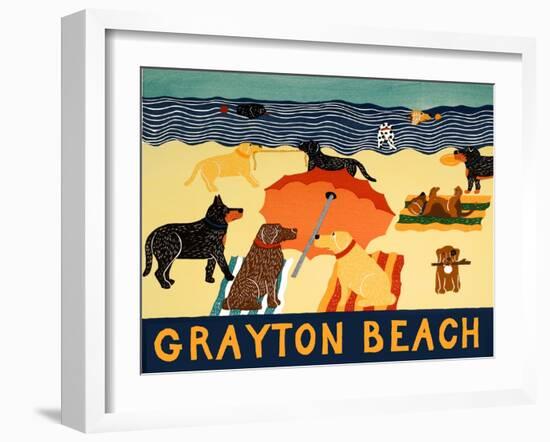 Ocean Ave Grayton Beach-Stephen Huneck-Framed Giclee Print