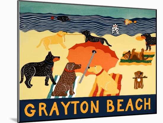 Ocean Ave Grayton Beach-Stephen Huneck-Mounted Giclee Print