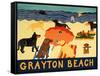 Ocean Ave Grayton Beach-Stephen Huneck-Framed Stretched Canvas