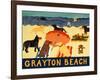 Ocean Ave Grayton Beach-Stephen Huneck-Framed Giclee Print