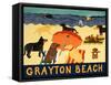 Ocean Ave Grayton Beach-Stephen Huneck-Framed Stretched Canvas