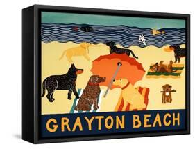 Ocean Ave Grayton Beach-Stephen Huneck-Framed Stretched Canvas