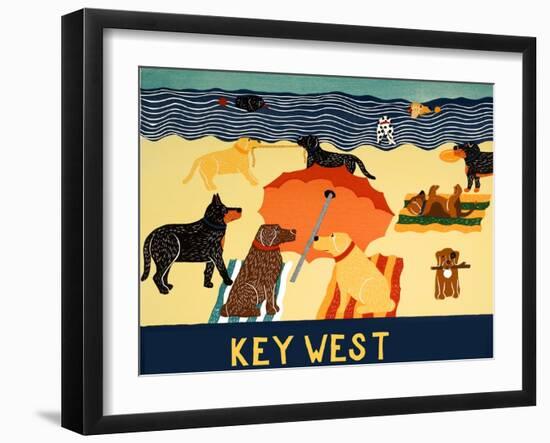 Ocean Ave Key West-Stephen Huneck-Framed Giclee Print