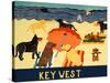 Ocean Ave Key West-Stephen Huneck-Stretched Canvas