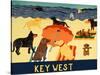 Ocean Ave Key West-Stephen Huneck-Stretched Canvas