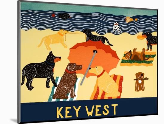 Ocean Ave Key West-Stephen Huneck-Mounted Giclee Print