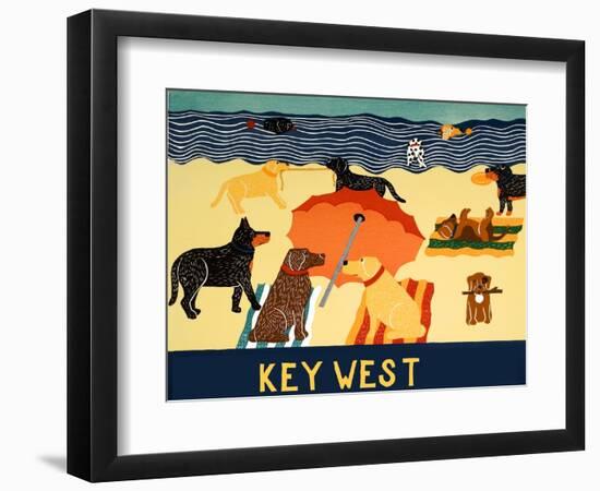 Ocean Ave Key West-Stephen Huneck-Framed Premium Giclee Print
