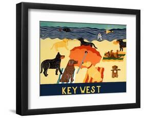 Ocean Ave Key West-Stephen Huneck-Framed Premium Giclee Print