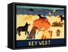 Ocean Ave Key West-Stephen Huneck-Framed Stretched Canvas