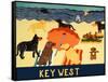 Ocean Ave Key West-Stephen Huneck-Framed Stretched Canvas