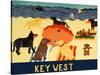 Ocean Ave Key West-Stephen Huneck-Stretched Canvas