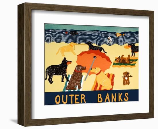 Ocean Ave Outer Banks-Stephen Huneck-Framed Giclee Print