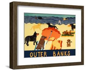 Ocean Ave Outer Banks-Stephen Huneck-Framed Giclee Print