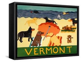 Ocean Ave Vermont-Stephen Huneck-Framed Stretched Canvas