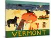 Ocean Ave Vermont-Stephen Huneck-Stretched Canvas