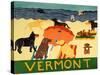 Ocean Ave Vermont-Stephen Huneck-Stretched Canvas
