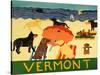 Ocean Ave Vermont-Stephen Huneck-Stretched Canvas