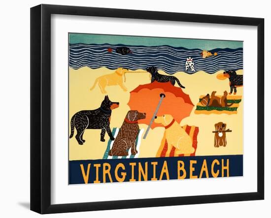 Ocean Ave Virginia Beach-Stephen Huneck-Framed Giclee Print